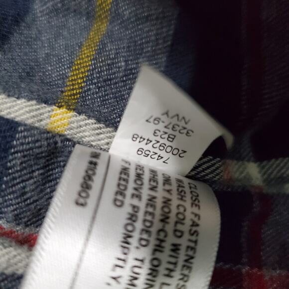 Duluth Trading Co Men's Full Zip Flannel Lined Hooded Canvas Jacket Navy • M - Picture 8 of 12